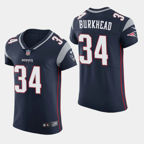 New England Patriots #34 Rex Burkhead Elite Home Jersey - Navy