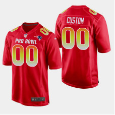 New England Patriots #00 Custom 2019 Pro Bowl NFC Game Jersey - Red
