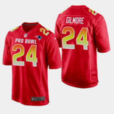 New England Patriots #24 Stephon Gilmore 2019 Pro Bowl NFC Game Jersey - Red