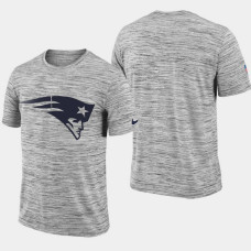 New England Patriots Sideline Legend Velocity Travel Performance Gray T- Shirt