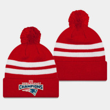 New Era New England Patriots 2018 AFC East Division Champions Cuffed Pom Knit Hat - Red