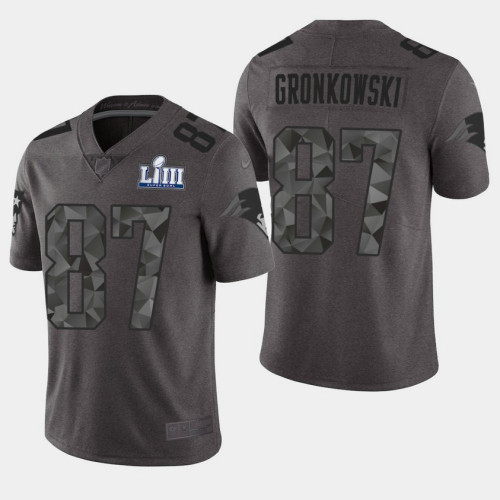 gammelklog pakistanske kondom New England Patriots #87 Rob Gronkowski Super Bowl LIII Limited Jersey -  Gray