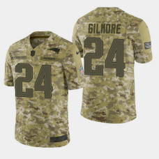 New England Patriots #24 Stephon Gilmore 2018 Salute to Service Jersey - Camo