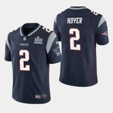 New England Patriots #2 Brian Hoyer Super Bowl LIII Champions Vapor Untouchable Limited Jersey - Navy