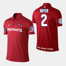 New England Patriots #2 Brian Hoyer Player Performance Polo - Red