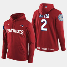 New England Patriots #2 Brian Hoyer Player Pullover Hoodie - Red