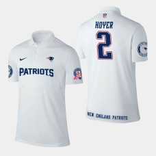 New England Patriots #2 Brian Hoyer Player Performance Polo - White