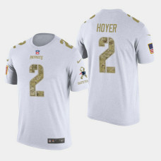 New England Patriots #2 Brian Hoyer Salute to Service T- Shirt - White