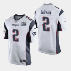 New England Patriots #2 Brian Hoyer Super Bowl LIII Champions Game Away Jersey - White