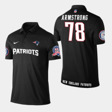 New England Patriots #78 Bruce Armstrong Player Performance Polo - Black