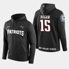 New England Patriots #15 Chris Hogan Player Pullover Hoodie - Black