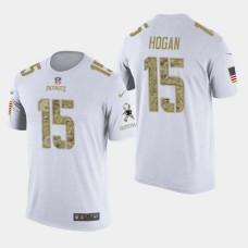 New England Patriots #15 Chris Hogan Salute to Service T- Shirt - White