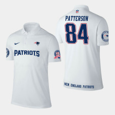 New England Patriots #84 Cordarrelle Patterson Player Performance Polo - White