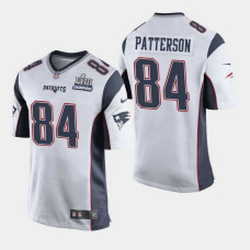 New England Patriots #84 Cordarrelle Patterson Super Bowl LIII Champions Game Away Jersey - White