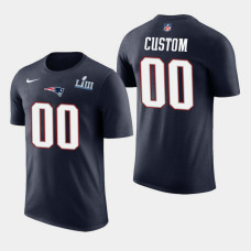 New England Patriots #00 Custom 2018 AFC Champions T- Shirt - Navy