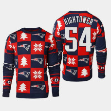 New England Patriots #54 Dont'a Hightower 2018 Christmas Ugly Sweater - Navy