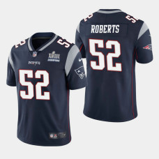 New England Patriots #52 Elandon Roberts Super Bowl LIII Champions Vapor Untouchable Limited Jersey - Navy
