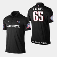 New England Patriots #65 Houston Antwine Player Performance Polo - Black
