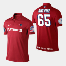 New England Patriots #65 Houston Antwine Player Performance Polo - Red