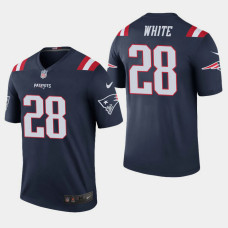 New England Patriots #28 James White Color Rush Legend Home Jersey - Navy