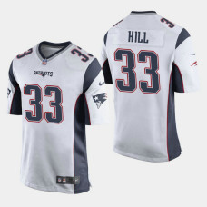 New England Patriots #33 Jeremy Hill Game Away Jersey - White