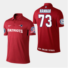 New England Patriots #73 John Hannah Player Performance Polo - Red