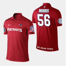 New England Patriots #56 Jon Morris Player Performance Polo - Red