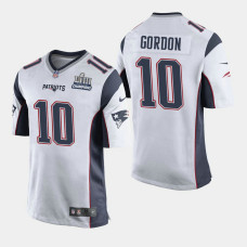 New England Patriots #10 Josh Gordon Super Bowl LIII Champions Game Away Jersey - White