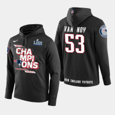 New England Patriots #53 Kyle Van Noy Super Bowl LIII Champions Pullover Hoodie - Black