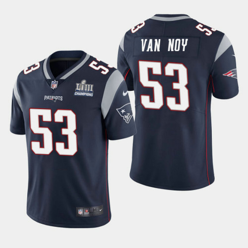 الاساسية جري New England Patriots #53 Kyle Van Noy Super Bowl LIII Champions ... الاساسية جري