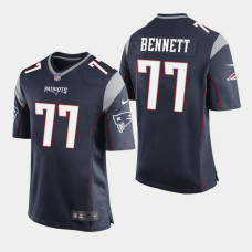 New England Patriots #77 Michael Bennett Game Home Jersey - Navy