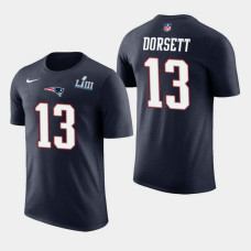 New England Patriots #13 Phillip Dorsett 2018 AFC Champions T- Shirt - Navy