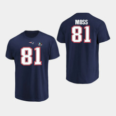 New England Patriots #81 Randy Moss Hall of Fame Eligible Receiver T- Shirt - Navy
