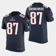 New England Patriots #87 Rob Gronkowski Color Rush T- Shirt - Gold