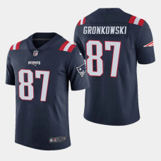New England Patriots #87 Rob Gronkowski Color Rush Limited Home Jersey - Navy