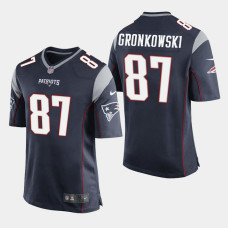 New England Patriots #87 Rob Gronkowski Game Home Jersey - Navy