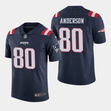 New England Patriots #80 Stephen Anderson Color Rush Limited Home Jersey - Navy