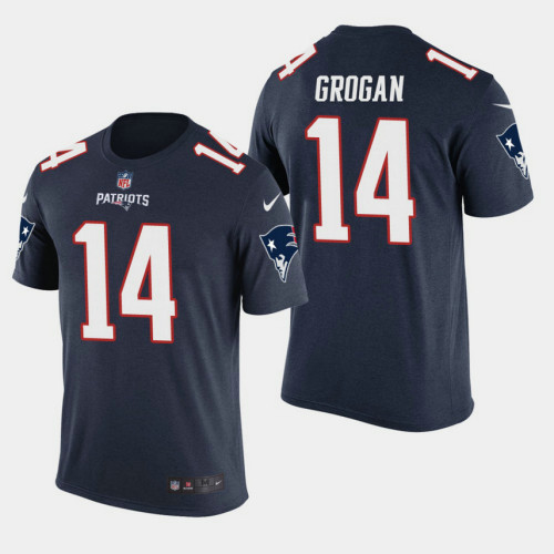 New England Patriots #14 Steve Grogan Color Rush T-Shirt - Navy