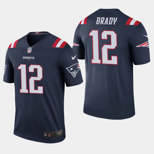 New England Patriots #12 Tom Brady Color Rush Legend Home Jersey ...