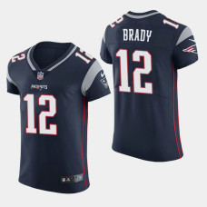 New England Patriots #12 Tom Brady Elite Home Jersey - Navy