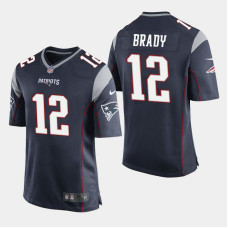 New England Patriots #12 Tom Brady Game Home Jersey - Navy