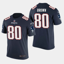 New England Patriots #80 Troy Brown Color Rush T- Shirt - Navy