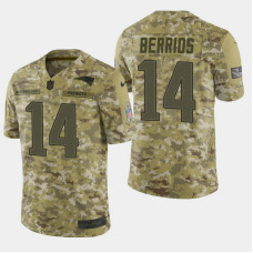 New England Patriots #14 Braxton Berrios 2018 Salute to Service Limited Jersey - Camo