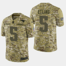 New England Patriots #5 Danny Etling 2018 Salute to Service Limited Jersey - Camo