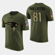 New England Patriots #81 Cody Hollister 2018 Salute to Service T- Shirt - Military Digital Camo