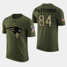 New England Patriots #84 Cordarrelle Patterson 2018 Salute to Service T- Shirt - Military Digital Camo