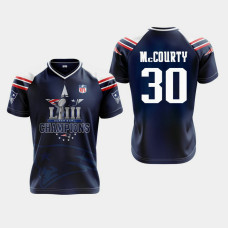 New England Patriots #30 Jason McCourty Super Bowl LIII Champions Commemorative Jersey - Navy