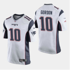 New England Patriots #10 Josh Gordon Game Away Jersey - White