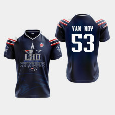 New England Patriots #53 Kyle Van Noy Super Bowl LIII Champions Commemorative Jersey - Navy