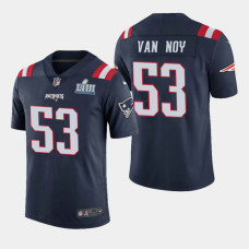 New England Patriots #53 Kyle Van Noy Super Bowl LIII Color Rush Limited Home Jersey - Navy